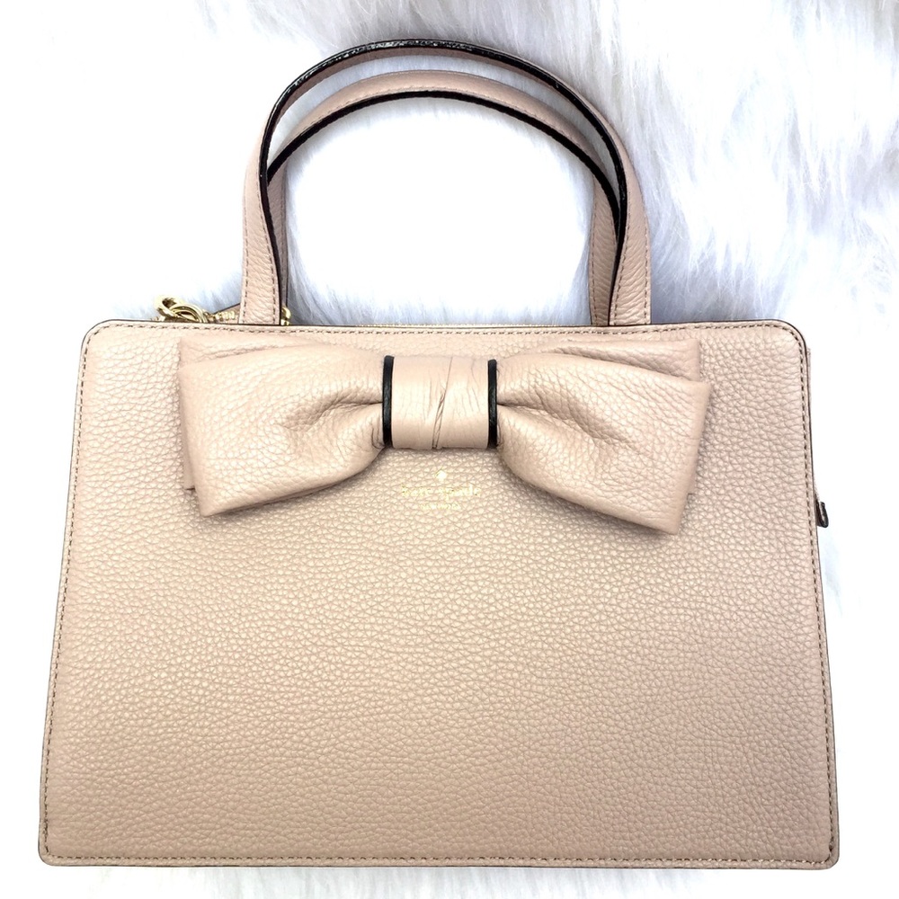 🆕 KATE SPADE 🎀 Bow Lise Rosewood 👜Almond Purse
